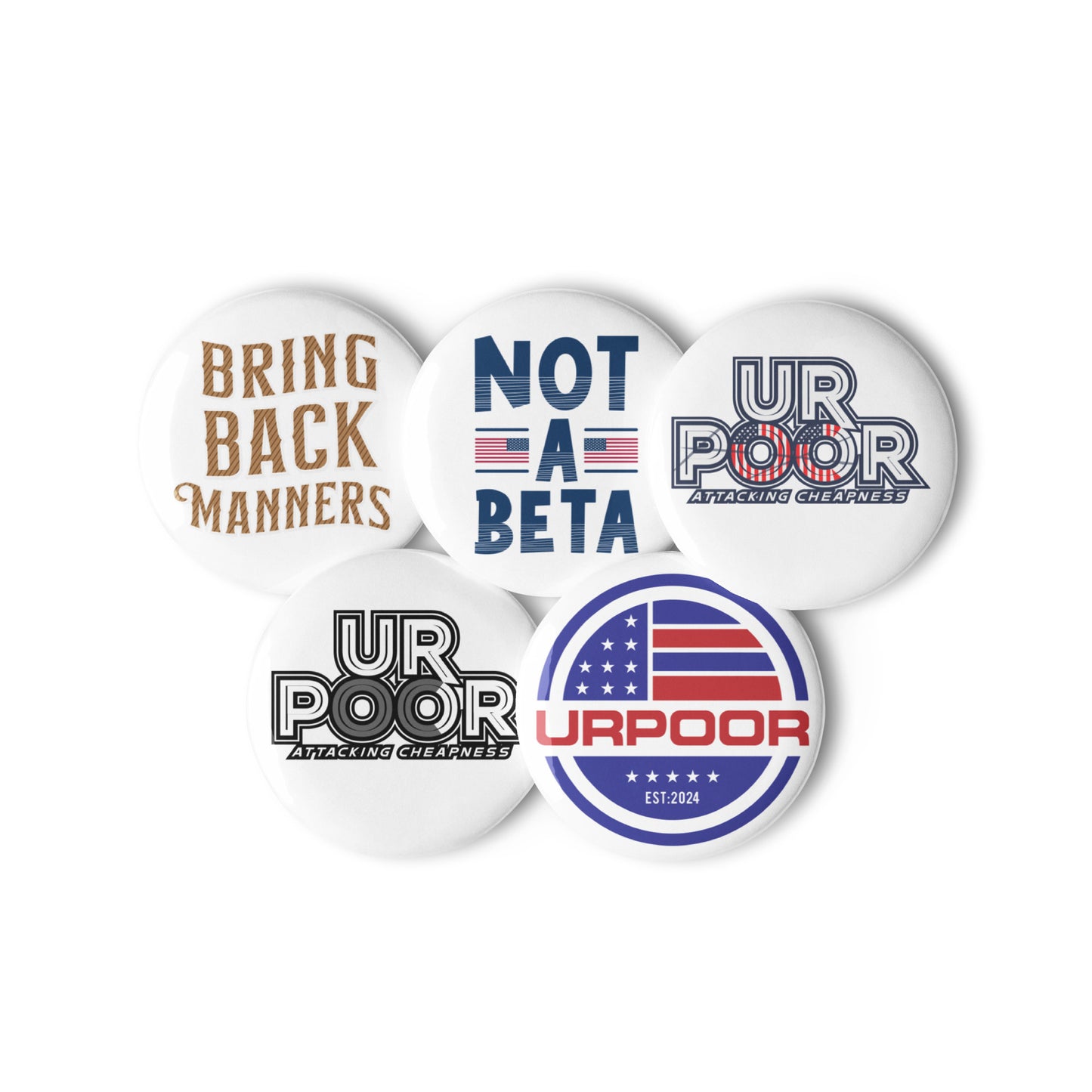 URPOOR PINS (SET OF 5)